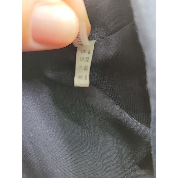 Elie Tahari Women's 8 Navy Blazer Stretch Linen Viscose Blend Tailored Classic - Picture 6 of 11